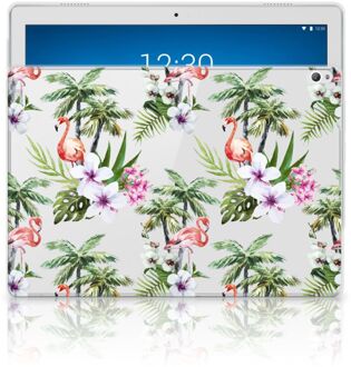 B2Ctelecom Back Case Lenovo Tab P10 Flamingo Palms