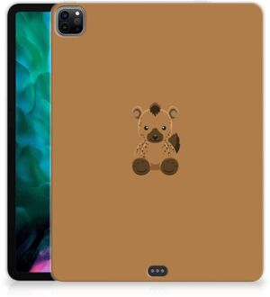 B2Ctelecom Back Case met naam iPad Pro 12.9 (2020) | iPad Pro 12.9 (2021) Tablet Hoes Baby Hyena met doorzichte zijkanten