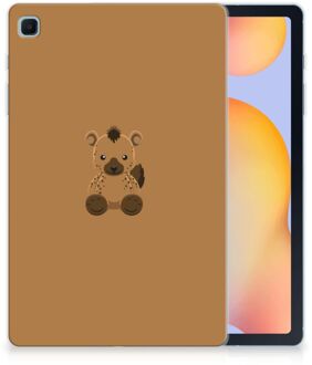 B2Ctelecom Back Case met naam Samsung Galaxy Tab S6 Lite Tablet Hoes Baby Hyena met doorzichte zijkanten