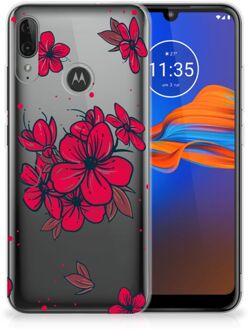 B2Ctelecom Back Case Motorola Moto E6 Plus TPU Siliconen Hoesje Blossom Rood