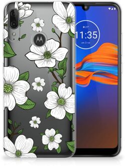 B2Ctelecom Back Case Motorola Moto E6 Plus TPU Siliconen Hoesje Dogwood Flowers