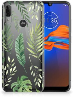 B2Ctelecom Back Case Motorola Moto E6 Plus TPU Siliconen Hoesje Leaves