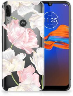 B2Ctelecom Back Case Motorola Moto E6 Plus TPU Siliconen Hoesje Lovely Flowers