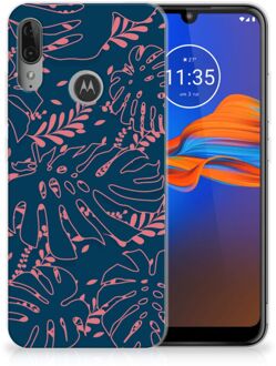 B2Ctelecom Back Case Motorola Moto E6 Plus TPU Siliconen Hoesje Palm Leaves