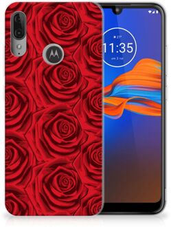 B2Ctelecom Back Case Motorola Moto E6 Plus TPU Siliconen Hoesje Rood Rose