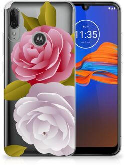 B2Ctelecom Back Case Motorola Moto E6 Plus TPU Siliconen Hoesje Roses