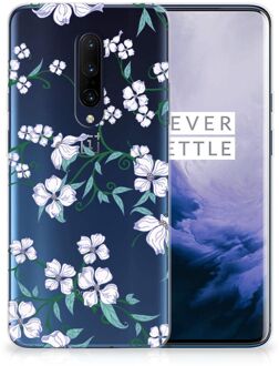 B2Ctelecom Back Case OnePlus 7 Pro TPU Siliconen Hoesje Blossom White