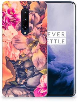 B2Ctelecom Back Case OnePlus 7 Pro TPU Siliconen Hoesje Bosje Bloemen