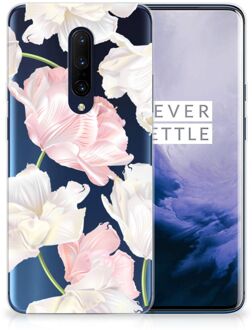 B2Ctelecom Back Case OnePlus 7 Pro TPU Siliconen Hoesje Lovely Flowers