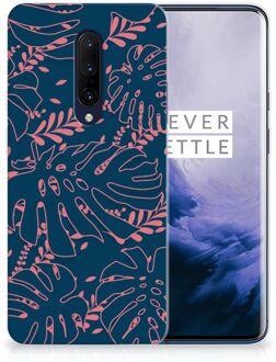 B2Ctelecom Back Case OnePlus 7 Pro TPU Siliconen Hoesje Palm Leaves