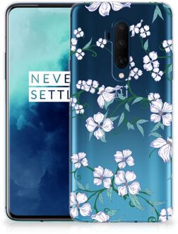 B2Ctelecom Back Case OnePlus 7T Pro TPU Siliconen Hoesje Blossom White