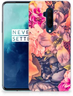 B2Ctelecom Back Case OnePlus 7T Pro TPU Siliconen Hoesje Bosje Bloemen