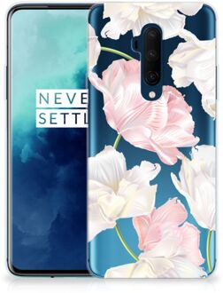 B2Ctelecom Back Case OnePlus 7T Pro TPU Siliconen Hoesje Lovely Flowers