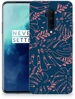 B2Ctelecom Back Case OnePlus 7T Pro TPU Siliconen Hoesje Palm Leaves