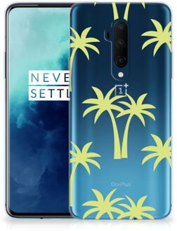 B2Ctelecom Back Case OnePlus 7T Pro TPU Siliconen Hoesje Palmtrees