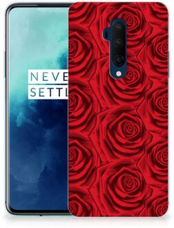 B2Ctelecom Back Case OnePlus 7T Pro TPU Siliconen Hoesje Rood Rose