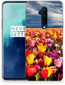 B2Ctelecom Back Case OnePlus 7T Pro TPU Siliconen Hoesje Tulpen