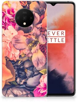 B2Ctelecom Back Case OnePlus 7T TPU Siliconen Hoesje Bosje Bloemen