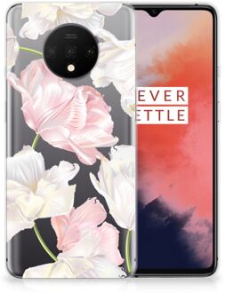 B2Ctelecom Back Case OnePlus 7T TPU Siliconen Hoesje Lovely Flowers