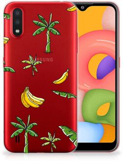 B2Ctelecom Back Case Samsung A01 TPU Siliconen Hoesje Banana Tree