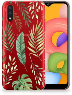 B2Ctelecom Back Case Samsung A01 TPU Siliconen Hoesje Leaves