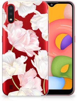 B2Ctelecom Back Case Samsung A01 TPU Siliconen Hoesje Lovely Flowers