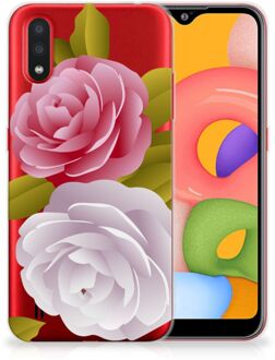 B2Ctelecom Back Case Samsung A01 TPU Siliconen Hoesje Roses