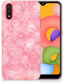 B2Ctelecom Back Case Samsung A01 TPU Siliconen Hoesje Spring Flowers