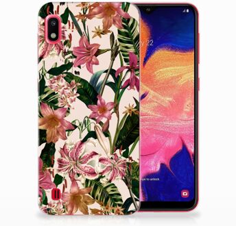 B2Ctelecom Back Case Samsung A10 TPU Siliconen Hoesje Flowers