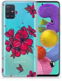 B2Ctelecom Back Case Samsung A51 TPU Siliconen Hoesje Blossom Rood