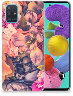 B2Ctelecom Back Case Samsung A51 TPU Siliconen Hoesje Bosje Bloemen