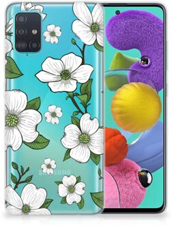 B2Ctelecom Back Case Samsung A51 TPU Siliconen Hoesje Dogwood Flowers