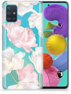 B2Ctelecom Back Case Samsung A51 TPU Siliconen Hoesje Lovely Flowers