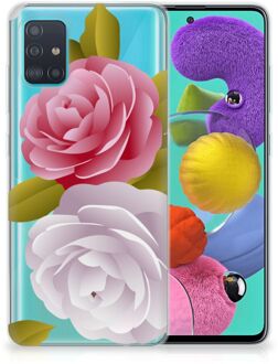 B2Ctelecom Back Case Samsung A51 TPU Siliconen Hoesje Roses