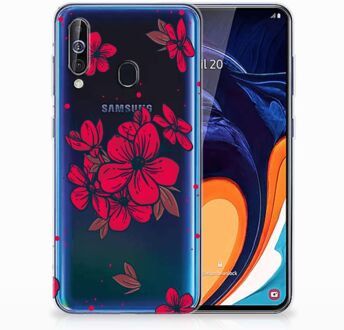 B2Ctelecom Back Case Samsung A60 TPU Siliconen Hoesje Blossom Rood