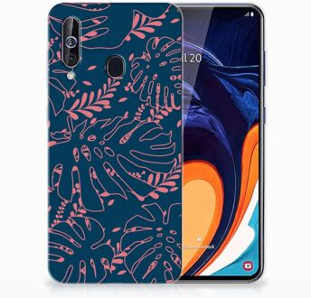 B2Ctelecom Back Case Samsung A60 TPU Siliconen Hoesje Palm Leaves