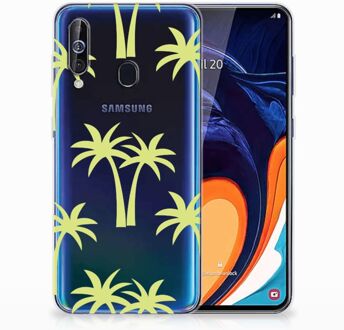 B2Ctelecom Back Case Samsung A60 TPU Siliconen Hoesje Palmtrees