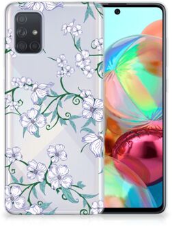 B2Ctelecom Back Case Samsung A71 TPU Siliconen Hoesje Blossom White