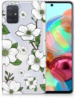 B2Ctelecom Back Case Samsung A71 TPU Siliconen Hoesje Dogwood Flowers