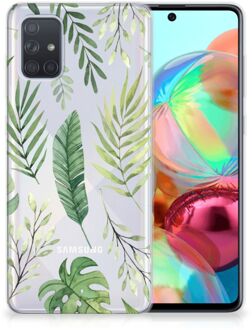 B2Ctelecom Back Case Samsung A71 TPU Siliconen Hoesje Leaves