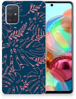 B2Ctelecom Back Case Samsung A71 TPU Siliconen Hoesje Palm Leaves