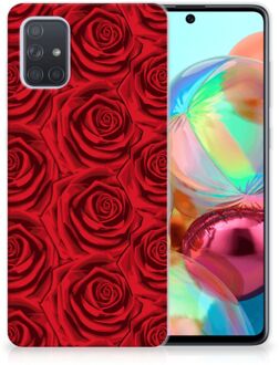 B2Ctelecom Back Case Samsung A71 TPU Siliconen Hoesje Rood Rose