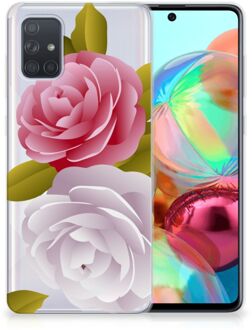 B2Ctelecom Back Case Samsung A71 TPU Siliconen Hoesje Roses