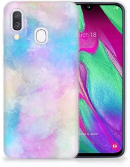 B2Ctelecom Back Case Samsung Galaxy A40 TPU Siliconen Cover Watercolor Light