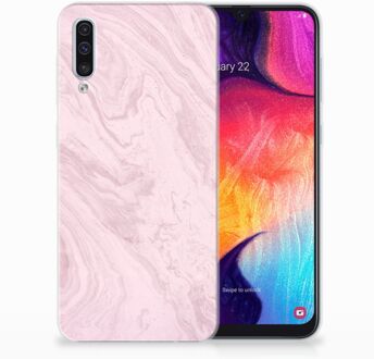 B2Ctelecom Back Case Samsung Galaxy A50 Hoesje TPU Marble Pink - Cadeau voor je vrienden