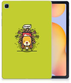 B2Ctelecom Back Case Samsung Galaxy Tab S6 Lite Cover Ontwerpen Doggy Biscuit met doorzichte zijkanten