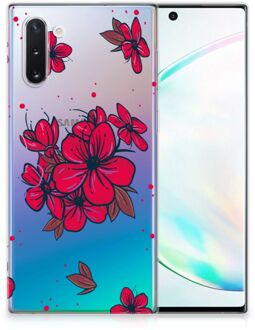 B2Ctelecom Back Case Samsung Note 10 TPU Siliconen Hoesje Blossom Rood