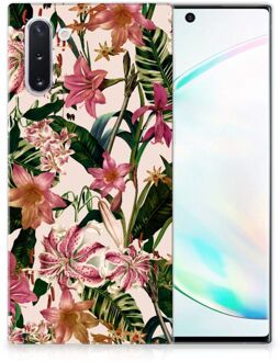 B2Ctelecom Back Case Samsung Note 10 TPU Siliconen Hoesje Flowers