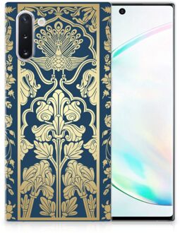 B2Ctelecom Back Case Samsung Note 10 TPU Siliconen Hoesje Golden Flowers