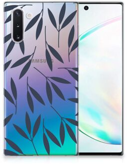 B2Ctelecom Back Case Samsung Note 10 TPU Siliconen Hoesje Leaves Blue